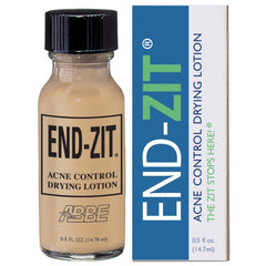 End-zit fast-acting bottle close-up showing quick blemish relief.