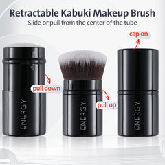 Extended ENERGY Kabuki handle for precise blending on the go