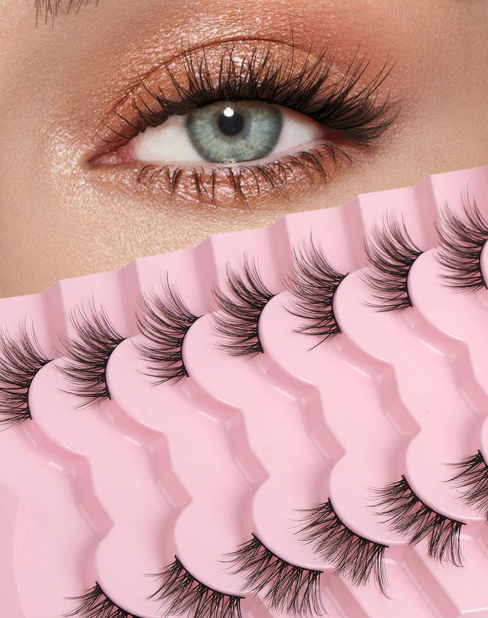 ENFOO half lashes with natural look and featherweight comfort