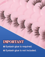 ENFOO wispy lashes natural look fits almond eyes