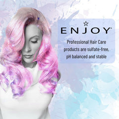 Enjoy Blow Dry Lotion styling scene highlights effortless shaping for full looks.