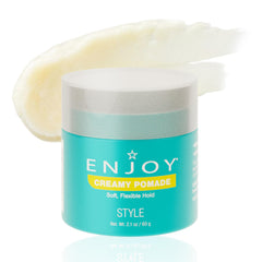Enjoy Creamy Pomade soft hold jar demonstrates lightweight control for daily styling.