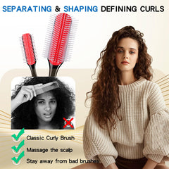 Enjoy Holiday 1981 5-row brush for versatile curl control.