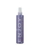 Enjoy Intensive Reconstructing Spray bottle highlights color-safe anti-frizz formula for smooth hair.