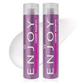 Enjoy Luxury Shampoo bottle front shows sulfate-free cleansing for hydration and shine.