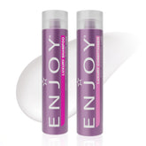 Enjoy Luxury Shampoo bottle pour shows gentle, sulfate-free cleansing for moisture and shine