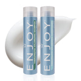 Enjoy Therapeutic Volumizing Shampoo bottle shows lightweight lift for fine hair.