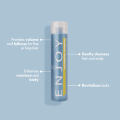 Enjoy Volume Conditioner bottle highlights fullness and shine for all hair types.
