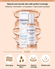 Close-up of creamy texture of Enough Collagen 3in1 foundation