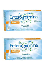 Enterogermina Family 40 Vials pack shown for convenient daily use and digestive support.