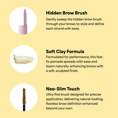 Entropy Make Up Tough Brow Finisher dark lavender swatch showing natural tint