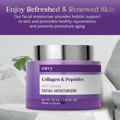 Closeup of Envy moisturizer texture highlighting creamy consistency for daily hydration