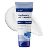 Envy Facial Cleanser bottle front showing premium packaging for radiant skin.