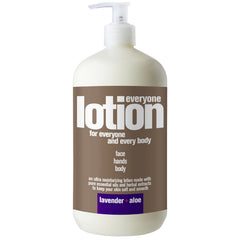 EO Everyone Lotion Lavender Aloe bottle shows a natural moisturizing option for soft skin