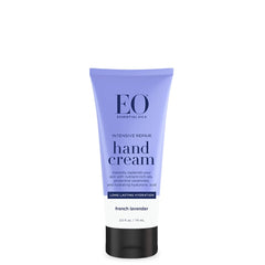 EO Hand Cream Lavender bottle shows fragrance-free, hydrating formula for daily hand care.