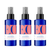 EO Organic Deodorant Spray Rose Lemon bottle showing aluminum-free protection and botanical freshness.