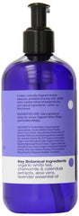EO Lavender hand soap bottle with pump for convenient dispensation and consistent lather.