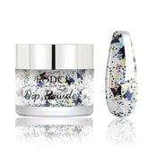 EODCI Butterfly Glitter Silver dip powder jar for a durable, sparkly manicure.