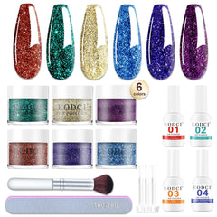 Eodci blue starry dip powder for bold, long-lasting color.