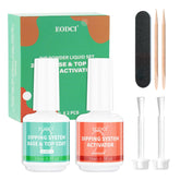 EODCI dip powder kit with base top coat and activator for durable nails