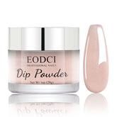 EODCI Peachy Nude Shimmer dip powder bottle for long-lasting at-home manicures.