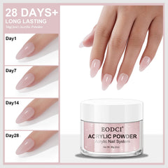 EODCI Glitter Pink Acrylic Powder application setup supports effortless sculpting.