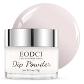 EODCI Milk White Dip Powder bottle with smooth, long-lasting color finish.