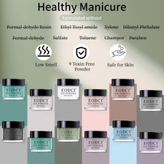 eodci nail dip powder set application brush demonstrates easy at-home process