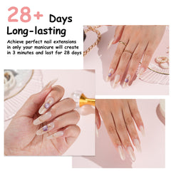 eodci rhinestone inlays with poly gel for nail art