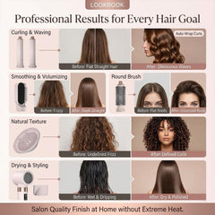 EONFAVE Coanda airflow technology hair wrap setup delivering smooth curls.