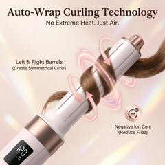 EONFAVE intelligent heat control LCD display shows settings for customized styling.