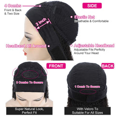 Eooma Curly Headband Wig close-up highlights silky texture and natural shine.