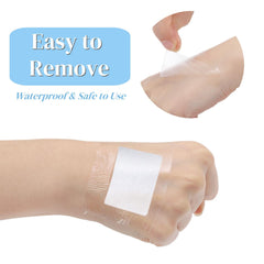 Eorbow dressing being applied smoothly to skin