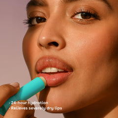 eos Hero Lip Repair with Shea complex visual highlights barrier support.