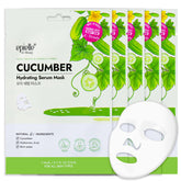 Epielle cucumber hydrating serum sheet mask 5pk - refreshing hydration for sensitive skin.