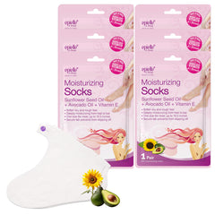 Epielle moisturizing foot mask 6-pairs pack for at home pampering.