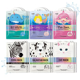 Epielle Wave and Wild zebra mask for hydration and playful routines