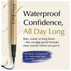 EPILYNX blue swatch on hand shows vibrant, long-lasting color.