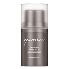 Epionce Daily Shield tinted SPF 50 bottle showing lightweight daily protection