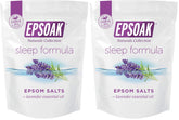 Epsoak Lavender Sleep Formula bath salt bag with resealable lid for easy storage