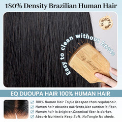 EQ DUOUPA Brazilian human hair bob wig with silky texture for natural movement