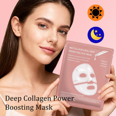 Eqimznv collagen mask pore-minimizing and firming for smoother texture.