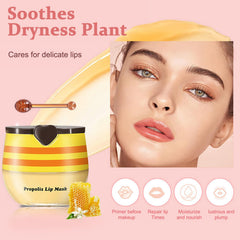 Eqimznv propolis lip mask jar closeup showcases natural ingredients