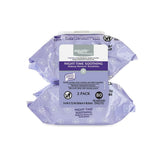 Equate night-time soothing makeup remover towelettes 80-count pack, travel-friendly.