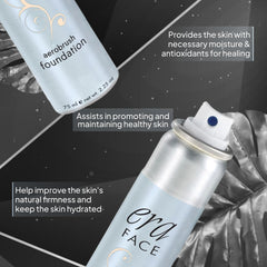 R2 Ivory swatches show color match for ERA Face Spray Makeup