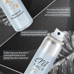ERA Beauty ERA Face spray tattoo coverage demonstration.