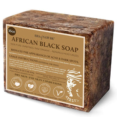 era of nature African Black Soap block – natural texture for cleansing