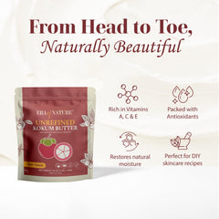era of nature Kokum Butter Raw jar and scoop ready for gentle versatile moisturizers