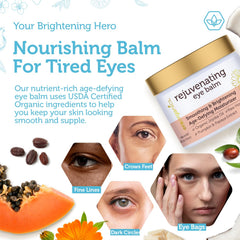 Era Organics Eye Moisturizer under-eye application demonstrating gentle moisturizing.