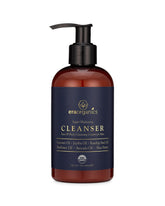 Era Organics men's face wash bottle pour for gentle daily cleansing and hydrated skin.